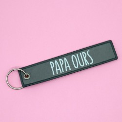 Porte-clés tissés Papa Ours